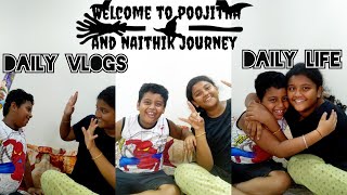 Poojitha and naithik journey To humne din bhar kya kya kiya  dailyvlog vlogs dailyvideoblog [upl. by Apostles]