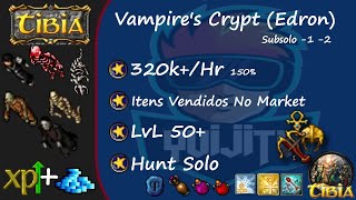 TIBIA  Hunt Para Paladin 50 320kHr  Vampires Crypt   Edron [upl. by Saerdna]