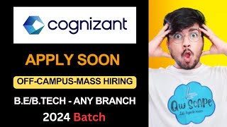 🔥Cognizant mass hiring for 2024 batch  Apply now for CTS mass hiring cts offcampusjobs itjobs [upl. by Westley]