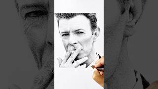 davidbowie pointillisme pointillism drawing rotring stipplingart art portrait bowie dessin [upl. by Shanie]