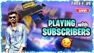 FREE FIRE MAX LIVE PLAY WITH SUBSCRIBERS  freefire freefirelive livegame [upl. by Ulah409]