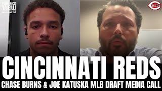 Chase Burns amp Joe Katuska Reaction to Cincinnati Reds Drafting Burns With 2nd Overall MLB Draft Pick [upl. by Kendyl167]