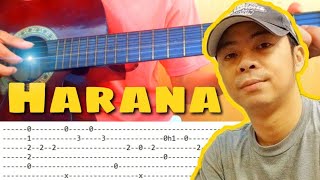 HARANA  Parokya ni Edgar  Fingerstyle Guitar Tutorial TABS [upl. by Nielson]