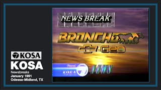 KOSA Channel 7 Newsbreaks January 1991 [upl. by Eirallam]