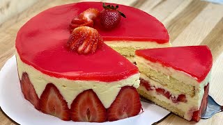 VOICI COMMENT FAIRE UN FRAISIER🍰 Recette facile de gâteau aux fraises🍓 Deli Cuisine [upl. by Elizabeth320]