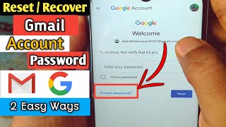 How to Reset or Recover Gmail Account Password if Forgotten 2024 [upl. by Ullyot]