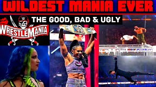 WWE WRESTLEMANIA 37 Bianca Belair ROCKS Sasha Banks For TITLE Bad Bunny Did WHAT Drew amp Lashley [upl. by Kellina]