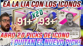 🚨 EA LA LIA CON LOS PLAYER PICK DE ICONO Y LOS QUITA DE SBC ABRO 20 ICONOS 91 Y 93 GLITCHEADOS [upl. by Modesty]