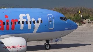 OOJAR Jetairfly Boeing 7377K5WL TAKE OFF BACKTRACK at Airport Corfu CFU FULL HD [upl. by Adkins]