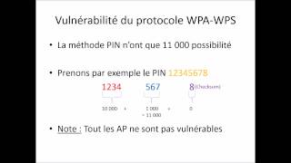 Faiblesse Wifi WPSPIN  Fondamental part23 [upl. by Kanya]