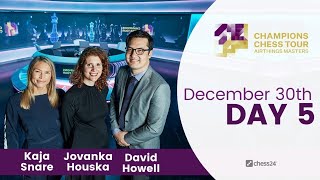 15M Champions Chess Tour Airthings Masters  Day 5  Commentary by David Howell amp Jovanka Houska [upl. by Drofla]