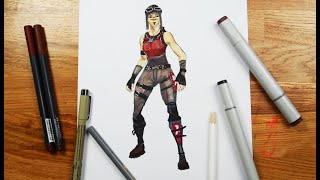 How to draw Renegade Raider Fortnite [upl. by Deina53]