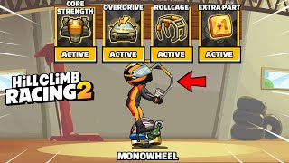 Hill Climb Racing 2  New Mastery MONOWHEEL Unlocked and Fully Upgraded GamePlay [upl. by Nnainot]