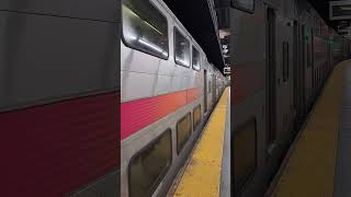 Montclair State University Bound NJT Bombardier Bilevel train leaving New York Penn [upl. by Idet]