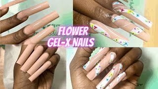 Quick Rainbow Spring Nails  My longest Nails EVERRR beginnernails diynails nailideas [upl. by Fancy]