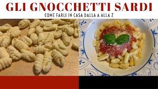 Gli gnocchetti sardi fatti in casa  procedura completa [upl. by Akvir]