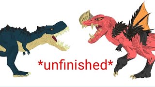 anjanath vs vastatosaurus unfinished dc2animation [upl. by Atinus]