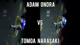 Adam Ondra vs Tomoa Narasaki  IFSC Meiringen 2019 Bouldering [upl. by Jerman]