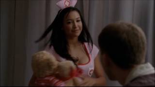 Glee  Santana gives Finn mono 2x12 [upl. by Erialc]