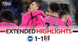 EXTENDED HIGHLIGHTS  Brighton 11 Fulham  Palhinha Strike Earns Point 🚀 [upl. by Neeneg]