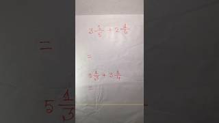 Addition of Mixe Fraction মিশ্র ভগ্নাংশ যোগফলyoutubeshorts maths shortvideo [upl. by Omocaig863]