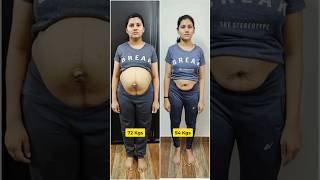 18 kgs Post Delivery Belly Fat loss at HOME Online Plan [upl. by Ahsieat]