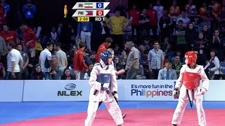 Female 57kg Semifinal Iran vs Philippines I 22nd Asian Taekwondo Championships [upl. by Aphra]