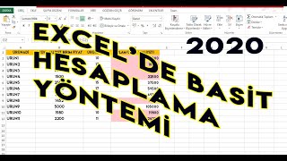 Microsoft Excel  Hesaplama İşlemleri  Harcama Tablosu [upl. by Anavahs178]