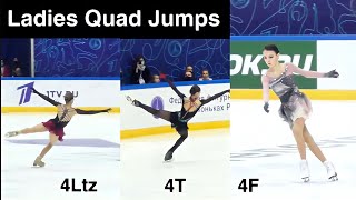 QUAD Jumps on Channel One Trophy  Alexandra Trusova Kamila Valieva Anna Shcherbakova Analysis [upl. by Ruthanne]