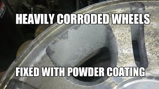 How To Fix Heavily Corroded Wheels  Silver Metallic Powder Tips [upl. by Haymes]