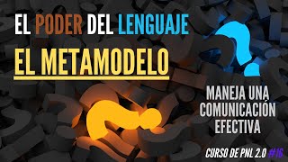 METAMODELO DEL LENGUAJE PNL 🦜💬 ▶ RECONECTA la EXPERIENCIA con el LENGUAJE  PNL CURSO completo 16 [upl. by Mossman424]