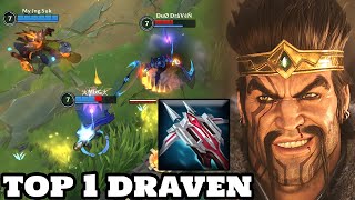 Wild Rift Draven  Top 1 Draven Gameplay Rank Challenger [upl. by Elyse]