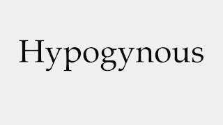 How to Pronounce Hypogynous [upl. by Nava507]