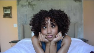 Hair Tutorial BOUNCY HEATLESS CURLS [upl. by Amoakuh]