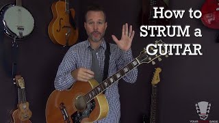 How to Strum a Guitar Correctly  Beginner Lesson [upl. by Acirne705]