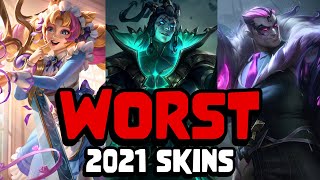 The Top 10 WORST League Skins of 2021 [upl. by Aisila220]