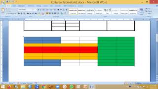 Editare tabele in Word 2007inserarerânduricoloaneunire scindare celule [upl. by Isoais]