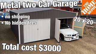 How to build a 20x20 Garage for 3000 in 5 days from Home Depot materials [upl. by Annoya]