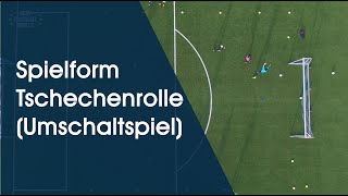 Spielform Tschechenrolle schnelles Umschaltspiel  Fußballtraining am Deutschen Fußball Internat [upl. by Fredek]