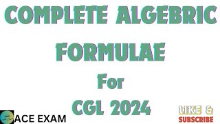 Important algebraic identities• SSC CGL2024•ACEEXAM [upl. by Enorel29]