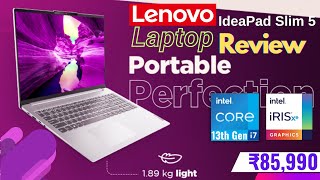 Lenovo IdeaPad Slim 5 Intel Core i7 13700H Laptop Review In Hindi  16GB LPDDR5 Ram  Windows 11 [upl. by Nasas]