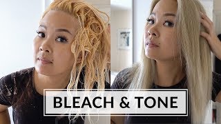 BLEACH amp TONE HAIR AT HOME  Wella T14 [upl. by Divadnoj]