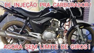 Como Adaptar Carburador Numa Moto de Injeção CG Bros e Biz e Outras carburador na injeção [upl. by Pinchas599]