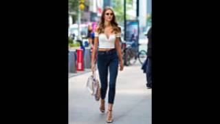 Kristina Romanova attends castings for the 2017 Victorias Secret Fashion Show in New York City [upl. by Akimed]