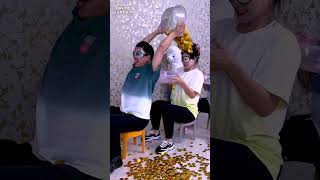 Take the gold coin challenge its really excitingFunnyfamily Partygames Funny Shorts [upl. by Ruphina330]