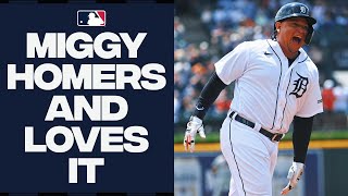 Miguel Cabrera is an absolute joy He CRUSHES his first homer of the season and GOES CRAZY [upl. by Aztin]