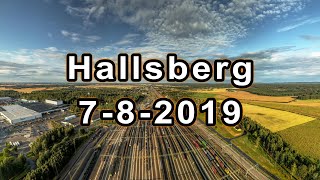 Shunting in Hallsberg 782019  Green cargo T44 329  drone footage [upl. by Castora875]