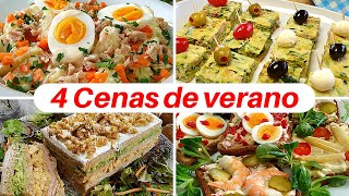 4 Recetas Para Cenas De Verano Rápidas Fáciles y Sanas ✌ [upl. by Gervase]