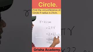 Find the circumference of the circle if the radius is 21 cmEasy math maths [upl. by Betti57]