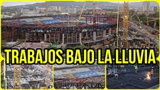 🔴OBRAS CAMP NOU 12 de Noviembre⚠️Dia de lluvia pero nunca se para [upl. by Carline968]